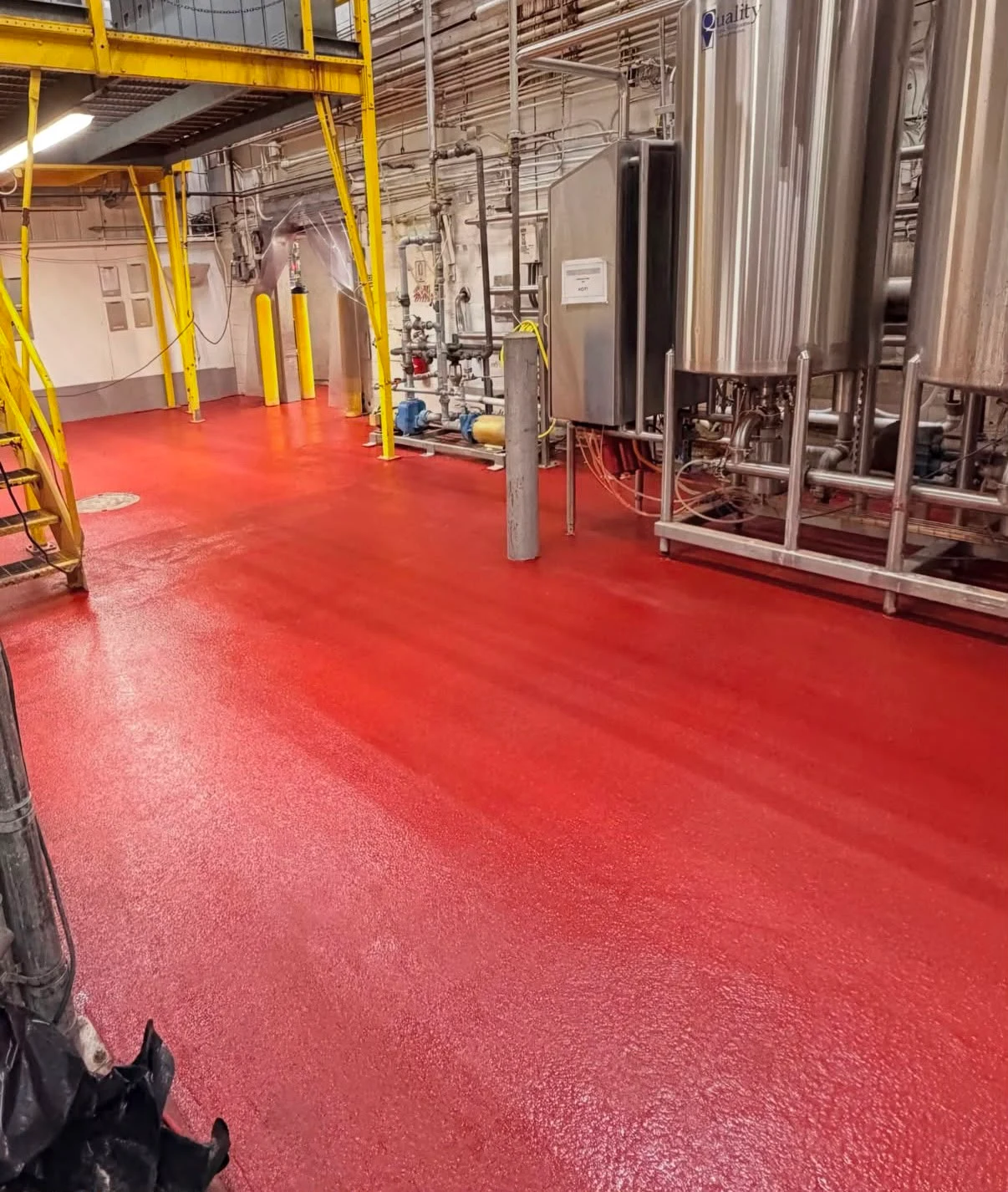 Urethane cement floor detail